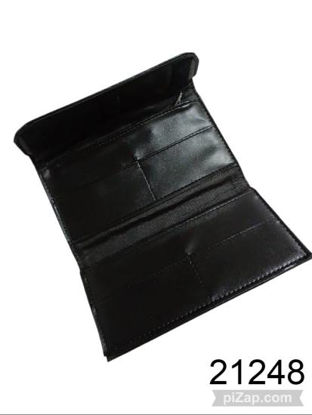 Imagen de CARTERA PORTA DOCUMENTOS SIMIL CUERO NEGRO LISO C/ABROJO 3.26